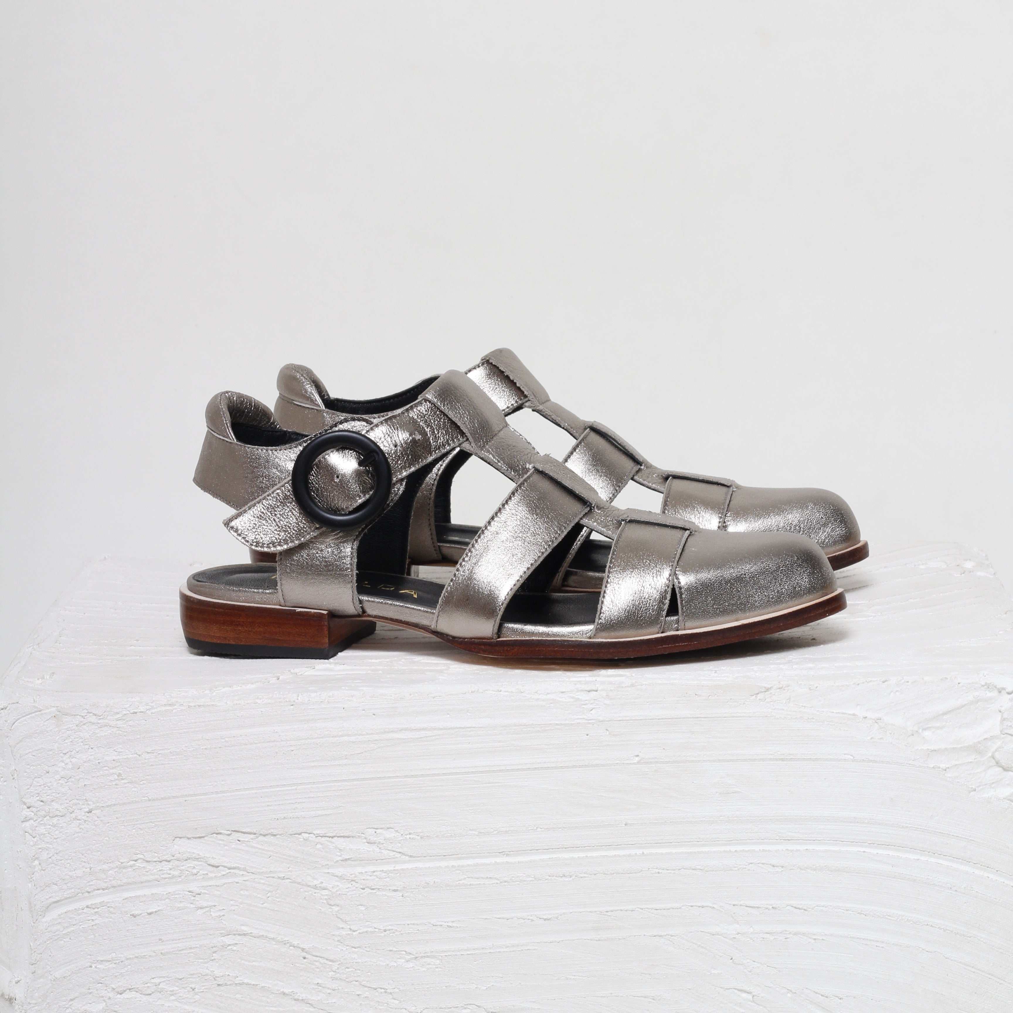 Eloah Silver Fisherman Sandals