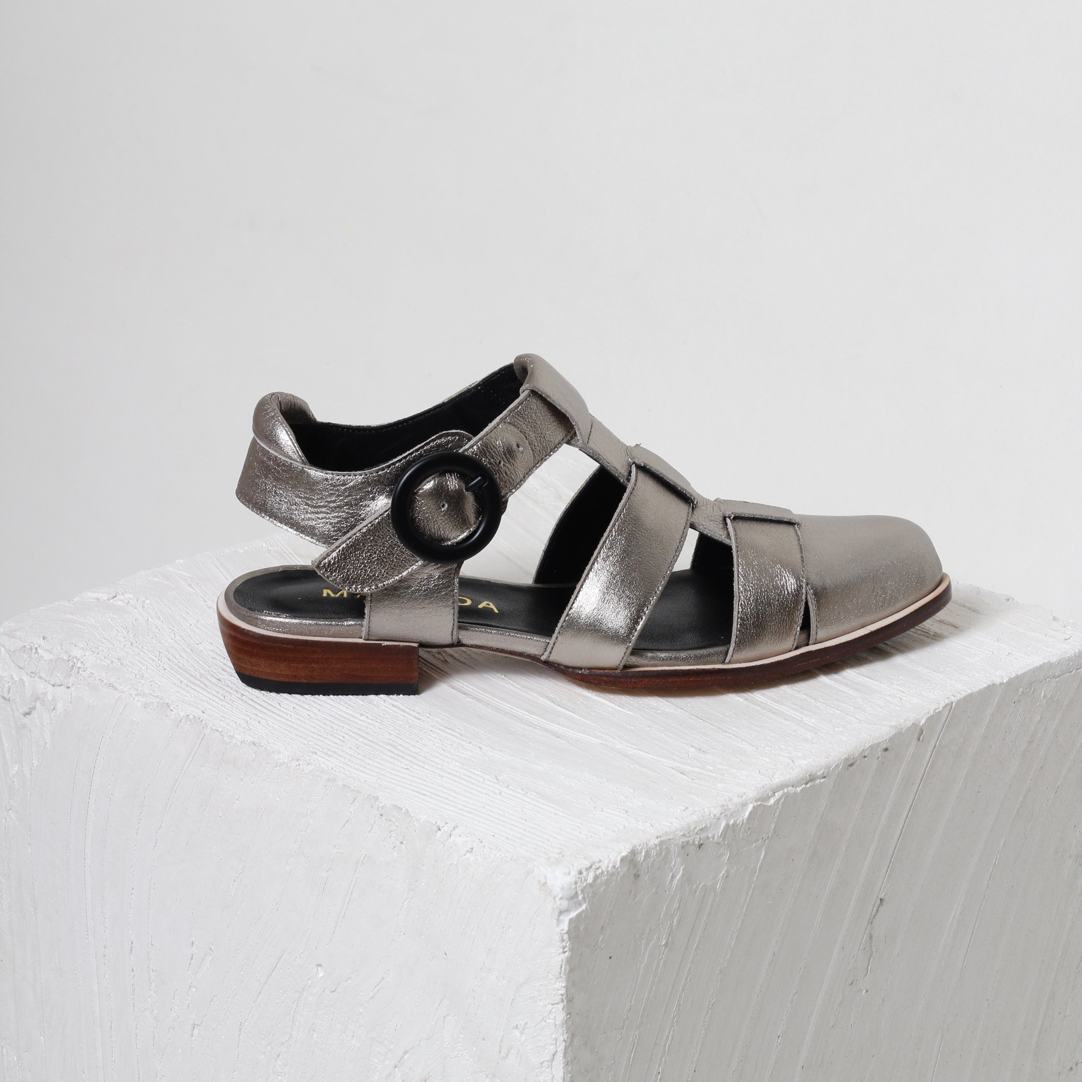 Eloah Silver Fisherman Sandals