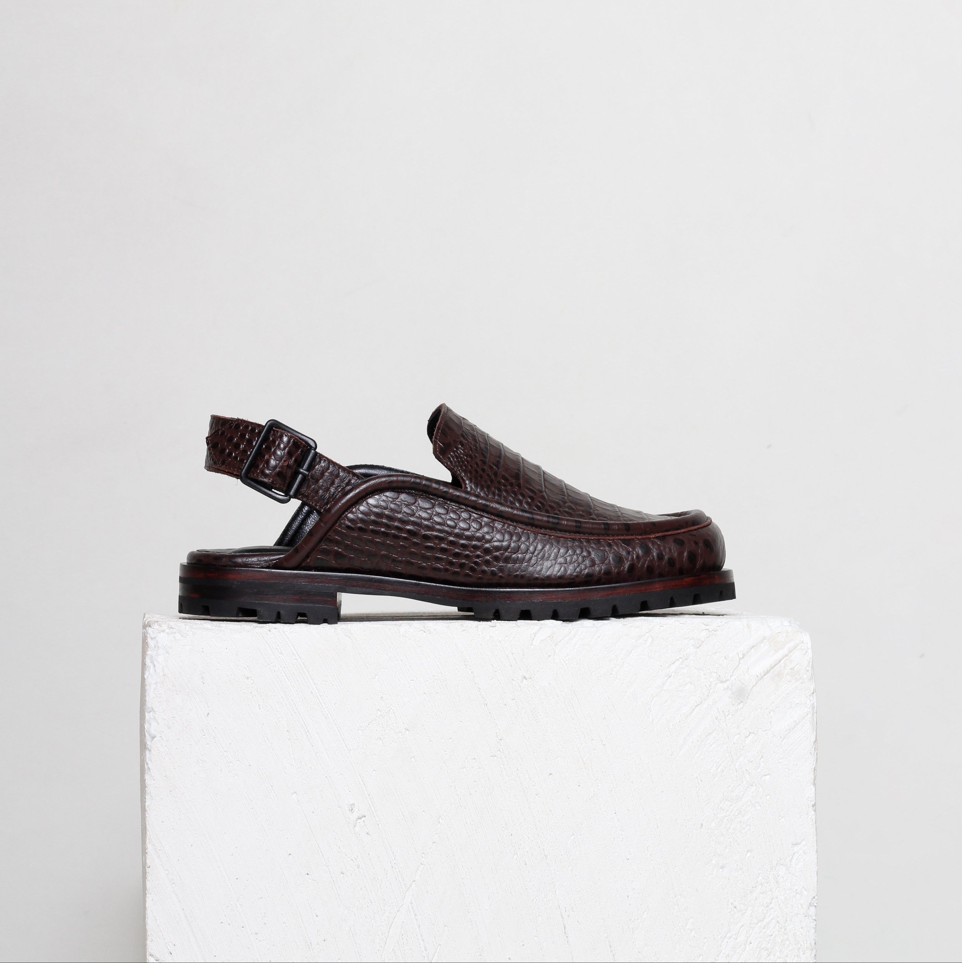 Dominic Croco Textured Slingback Loafer