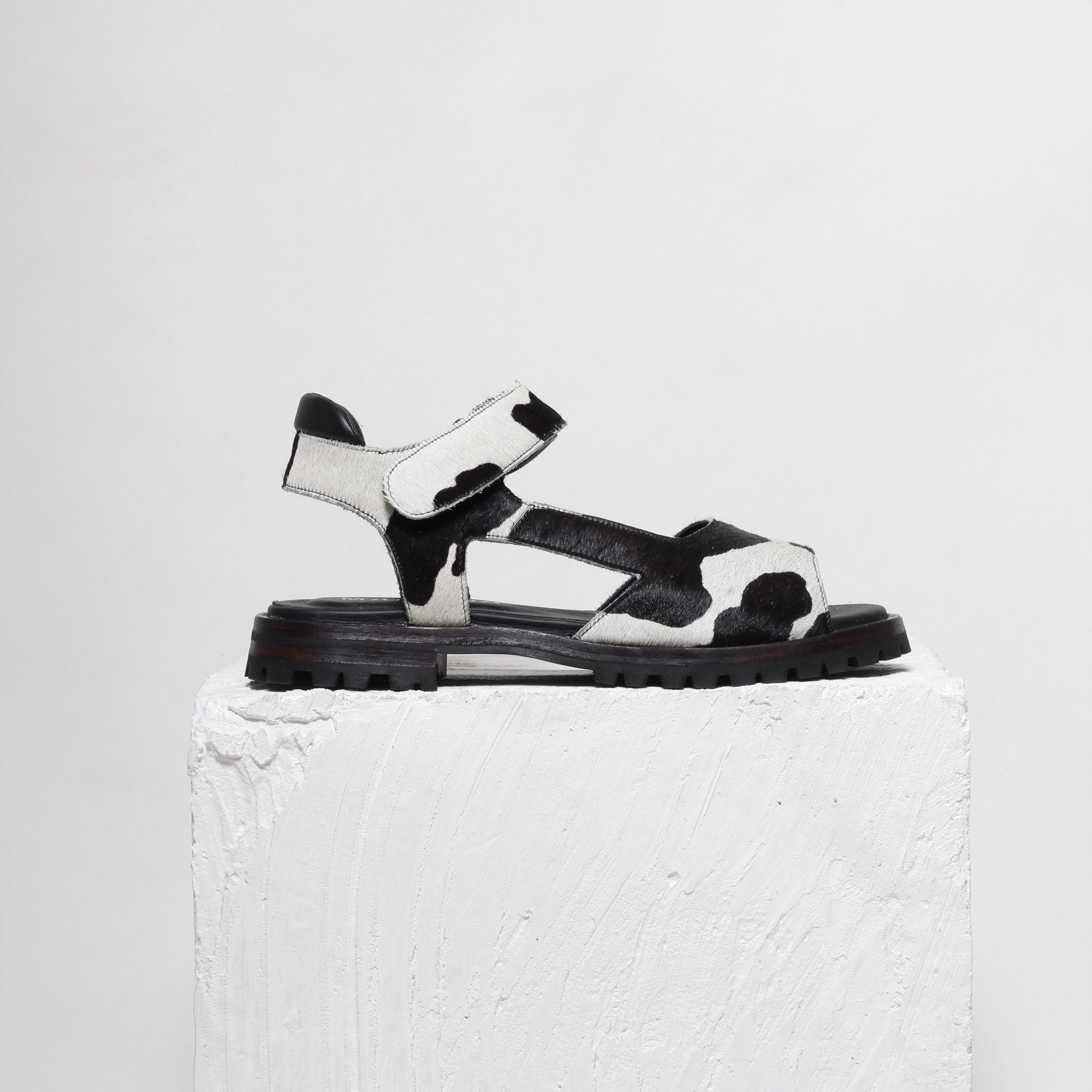 Eduarda Cow Print Sandals