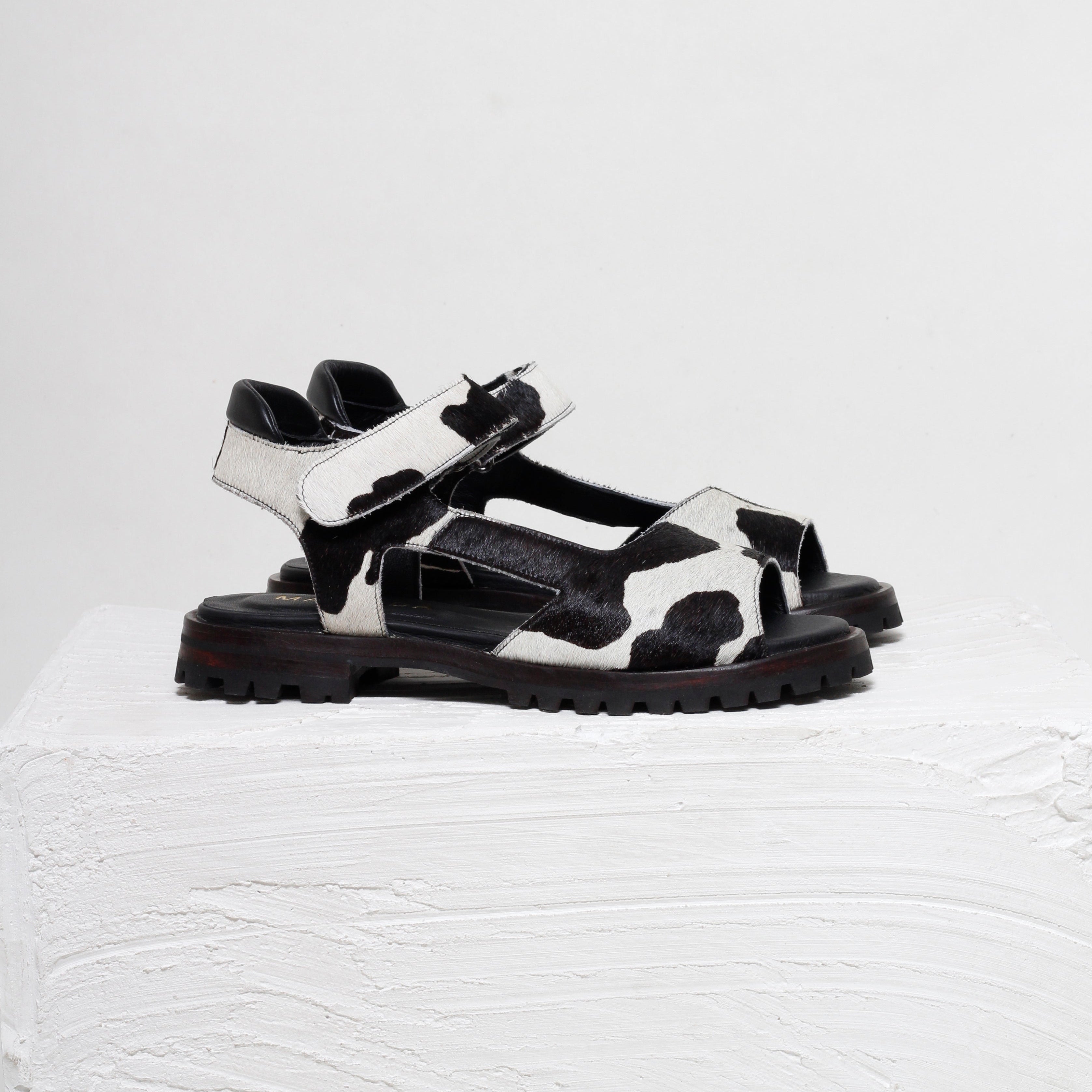 Eduarda Cow Print Sandals